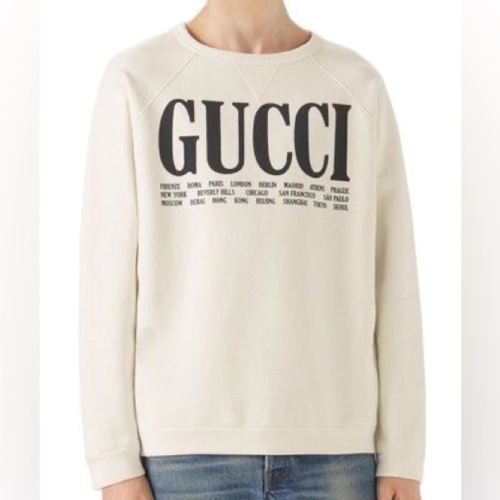 Gucci World Cities Print Sweatshirt L